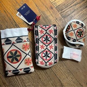 NWT Saudi Arabia Airline Najid Amenity Kit Geometric Pattern Travel Set